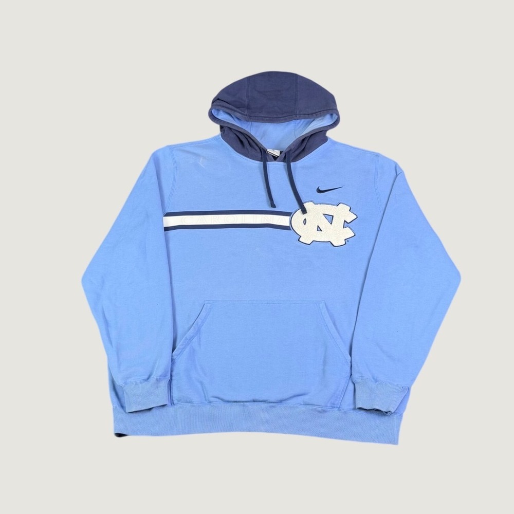 Nike North Carolina Tar Heels Hoodie Mens XL Blue Pullover NC Logo Sweatshirt